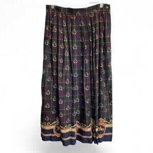 Vintage Susan Bristol Skirt Women Sz 6 Tartan Plaid Maxi Equestrian Horse Preppy